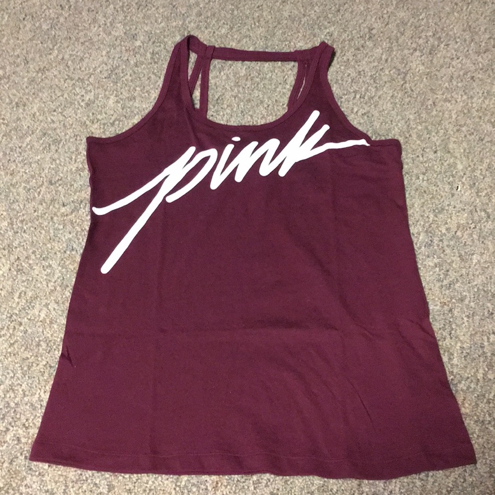 VS Pink Maroon Tank